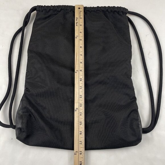 Adidas Drawstring Bag Backpack Women's Colorful Triple Stripe Logo Zip Pocket - Picture 3 of 12